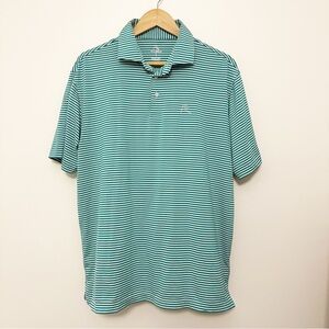 Rhoback The Hemlock Men's Short Sleeve Performance Polo Emerald Green White L